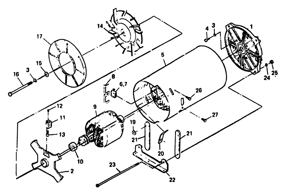 Ac Generator - Repair Parts Diagram and Parts List for 8799-1-XR  Briggs and Stratton Generator